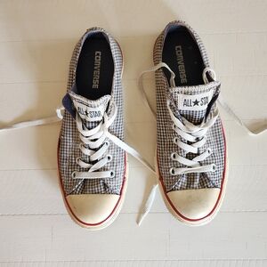 Converse Gingham Sneakers with Red Trim